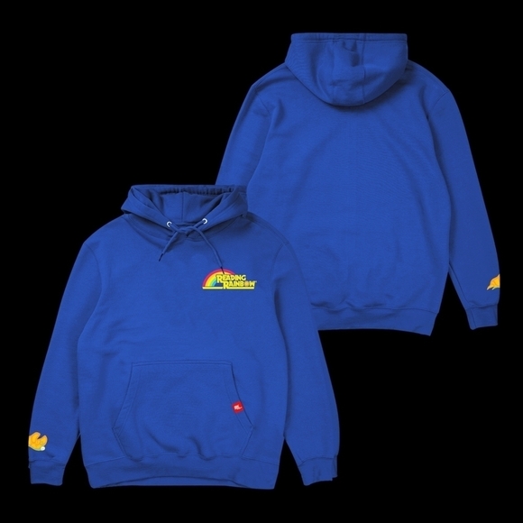 Retrokid Reading Rainbow Royal Blue Hoodie Size 3XL - Picture 3 of 4